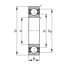 S 6007-2RSR, (j) DIN 625-1 ˜ʵҪߴ, ɂ(c)ܷ